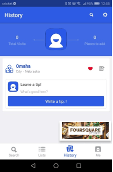 Foursquare screenshot