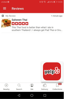 Yelp screenshot